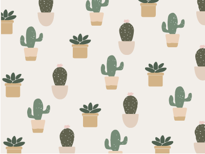 Cactus Print Pattern