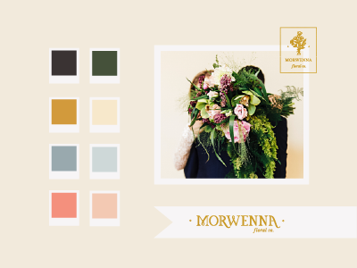 Morwenna Floral Co. Branding brand identity branding floral logo logo design
