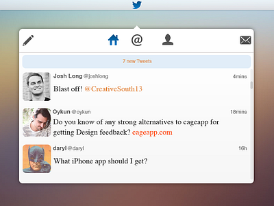 Mini Twitter daryl design interface josh long mini oykun twitter user
