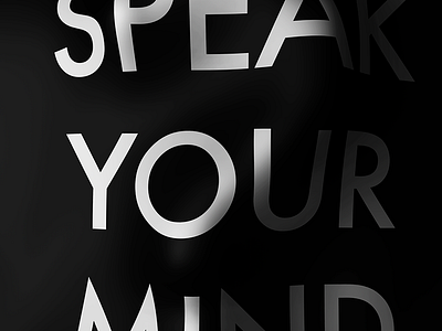 Speak Your Mind animation communication contemporary graphic exhibition theme manipulation media