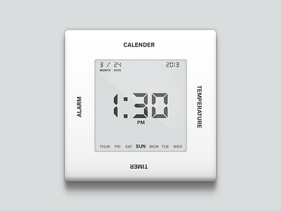 Clock alarm calender clock design interface temperature timer ui user