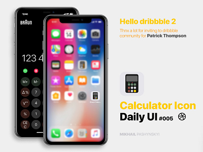Daily Ui #005 - Calculator Icon app design braun braun classic calculator braun et66 calculator app calculator ui daily 100 challenge dailyui dieter rams ico icon uidesign