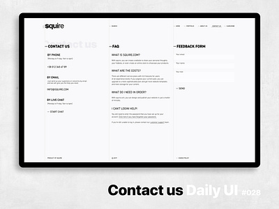 Daily UI #028 - Contact Us contact us contacts daily 100 challenge dailyui feedback feedback form ui uidesign ux website