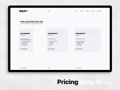 Daily UI #030 - Pricing