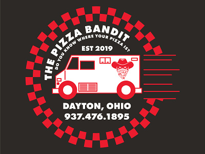 The Pizza Bandit T-Shirt Design branding dayton design graphic design graphicdesign illustration illustrator ohio print print design