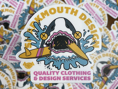 Sharkmouth Design Stickers dayton design graphic design graphicdesign handdrawn illustration illustrator ohio print print design