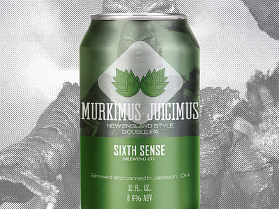 Murk Juice Double IPA for Sixth Sense Brewing Co. beercan beerdesign beerlabel bestofpackaging design graphicdesign illustration illustrator packagedesign packagingdesign