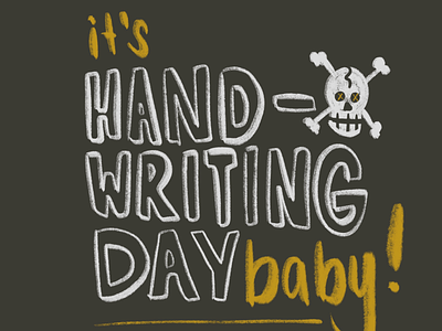 Handwriting Day PSA daytondesigner graphicdesign handlettering handwritingday illustration skull typography