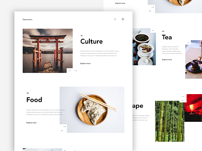 Exploration China china clean header landing page minimal minimalism website