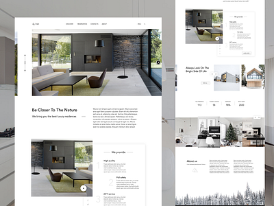 daily exercise_residence clean header landing page minimal minimalism residence website