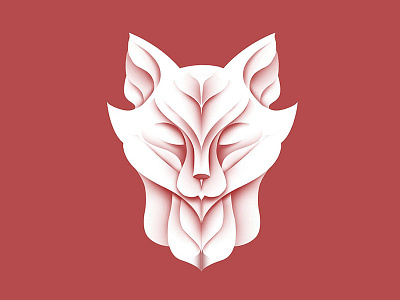 Lotus Fox art fox illustration vector