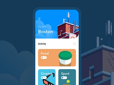 Travel App app clean dark design flat illustration minimal ui ux web