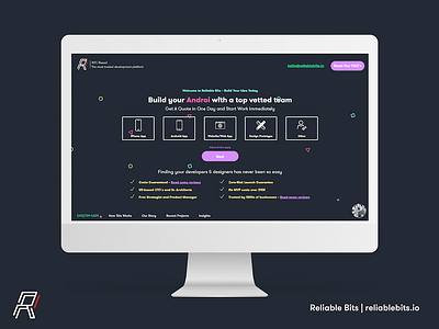 Reliable Bits - Design & Development Platform branding design ui ux