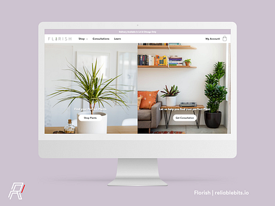 Florish - E-commerce site for buying plants branding design ui ux web