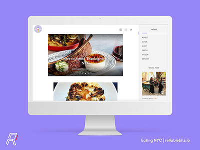 Eating NYC - Blog branding design ui ux web