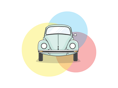 Volkswagen Beetle - Illustration beetle car cars escarabajo fusca newpost volkswagen vw