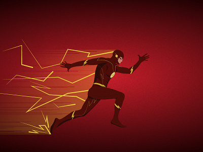 The Flash - Illustration 2d arrowverse comic cw dc comics flash flat illustrator power red streak superhero