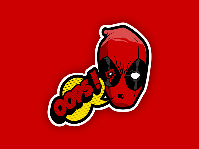 Deadpool - Illustration deadpool flat hero marvel sale shirt tee