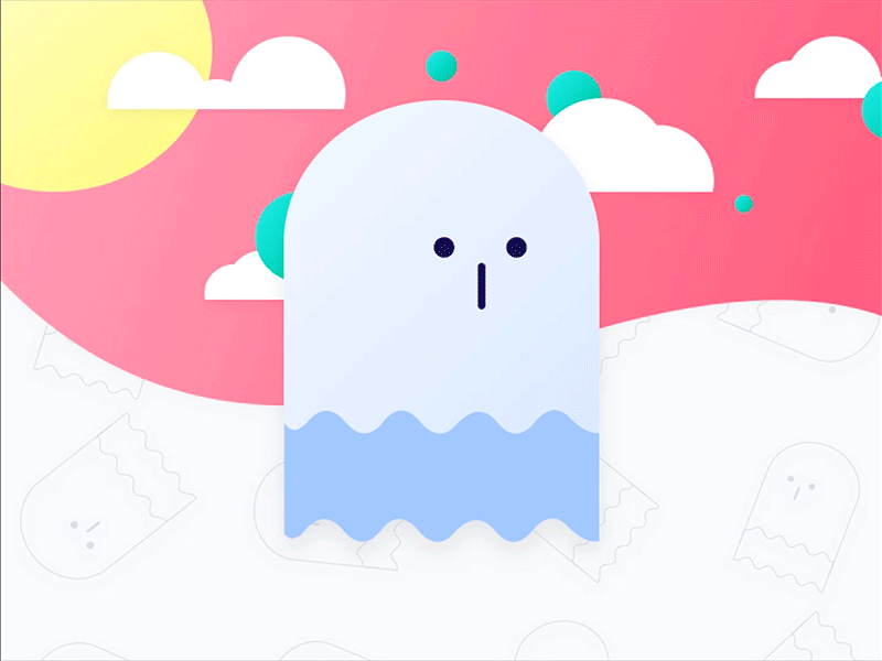 Boo the little ghost by Maxime Bois on Dribbble