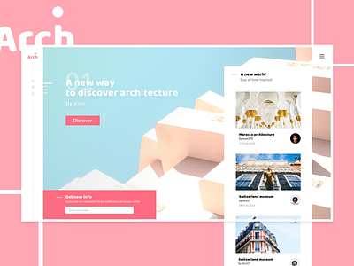 Archi - Concept blog architecture blog branding daily ui ui