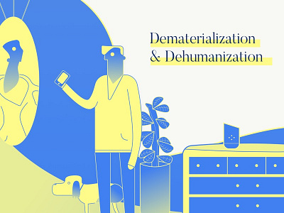 Project 1 : Dematerialization & Dehumanization illustration ui design ux design white book