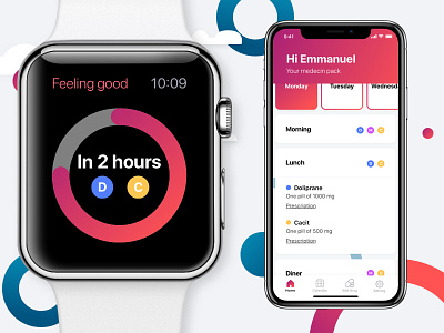 Iwatch application pillbox application iwatch mobile ui design ux design