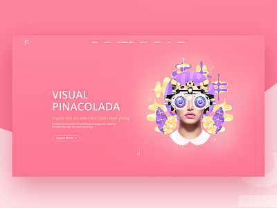 Visual Pinacolada ae animation bright c4d colors graphic design illustration interaction portfolio ui ux web design