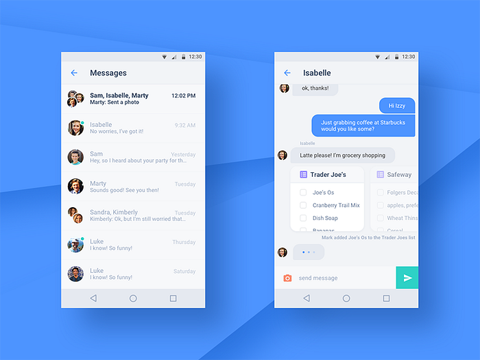 Chat UI by Jesse O'Chapo on Dribbble