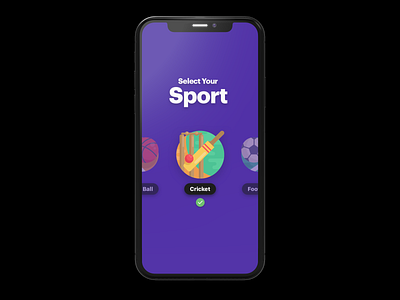 Sport Selection 999watt cricket design studio india fantasy sports app mobile design purple sports selection ui ux uidesign