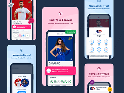 TM - App Store Images 999watt app app store app store images blue dating app design ios pink