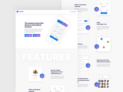 Landing Page clean home landing page layout minimal onepage ui ux web white