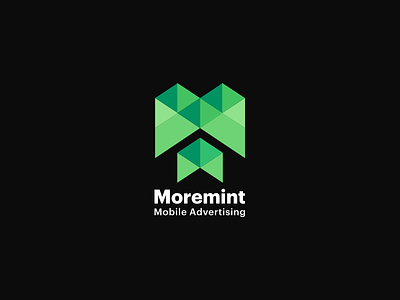 Moremint Logo branding green logo mobile advertising moremint