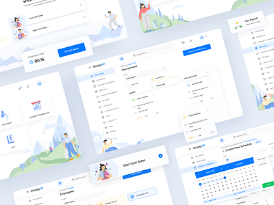 Dashboard for the B2B HR product blue calendar clean clear design dashboard dashboard design dashboard ui design fields illustration product product design product details table ui user interface ux uxui web design whitespace