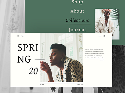 Fashion E-commerce bone clean clothes design ecommerce fashion green hbtat home page homepage menu photos queer typogaphy ui ux uxui web web design websedign