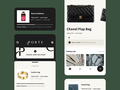Luxury Delivery App app app design cards cards ui clean delivery delivery app design fashion fashion app luxury screens ui user interface ux uxui