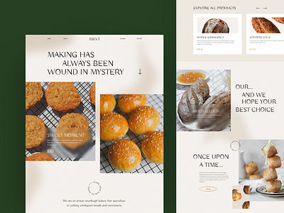 Craft Bakery Website bakery bread clean craft design ecommerce hbtat home page homepage pastel color photos ui user interface uxui web web design