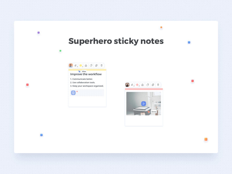 Digital Sticky Notes Animation