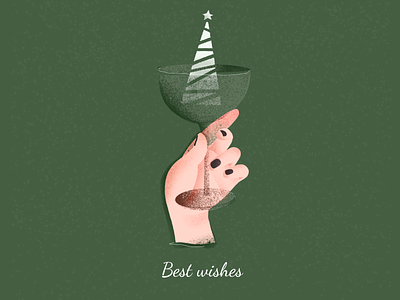 New Year Illustration 2020 best wishes celebrate champagne christmas tree design habitat hbtat illustration new year vector