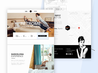Retrome Hotel Barcelona barcelona design desktop hotel ui web