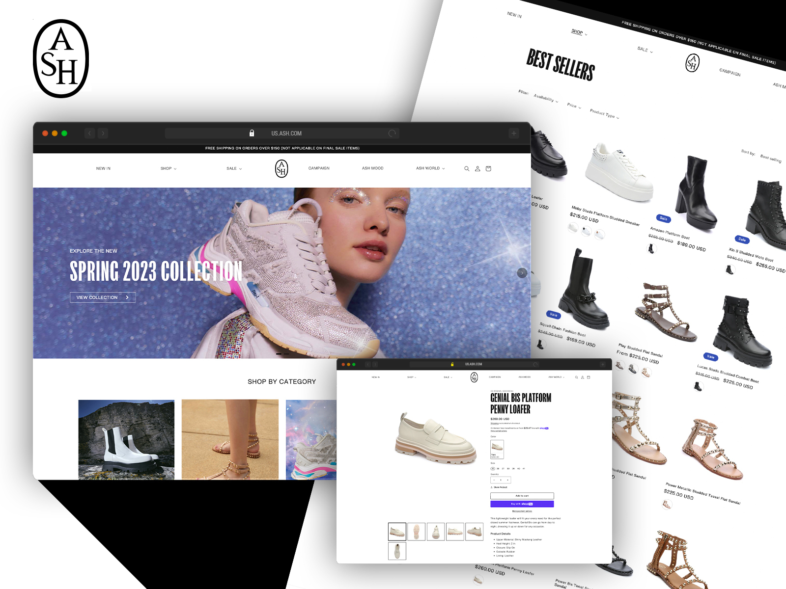 ASH Shoes - New Website Design & Build by Andrew Foster for Youtech. on ...