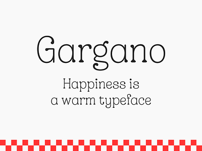 Gargano typeface + free trial