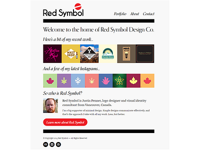 Red Symbol website logo design typography web web design website