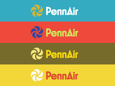 PennAir airline logo airline color colour custom type lettering logo design logotype vintage