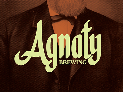 Agnaty Brewing beards beer branding brewery brewing custom type logo