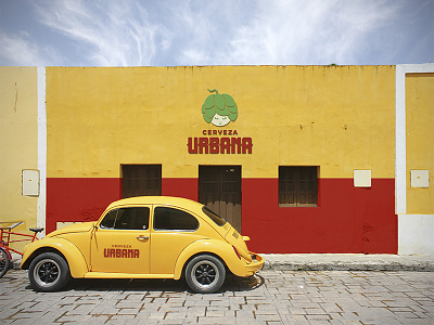 Cerveza Urbana building signage beer brewery brewing building craft mexican mexico red signage yellow