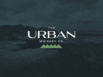 Urban Whiskey Co. distillery logo minimal montana urban whiskey whisky