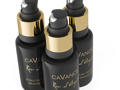 Cavance :: 3D packshot 3d bottle 3d product corona render luxury perfume