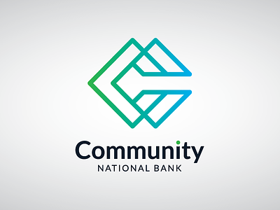 Community National Bank branding financial branding logo design