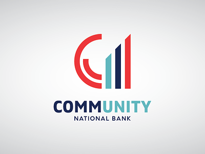 Community National Bank branding financial branding logo design