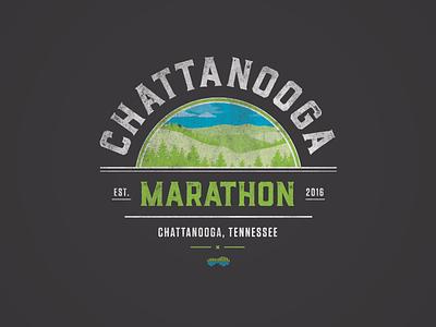 Chattanooga Marathon Rustic apparel design graphic design logo design